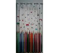 Voilages pour chambre d'enfant - Mesure 140 x 290 cm - Avec œillet en métal medium var.2 palloncini