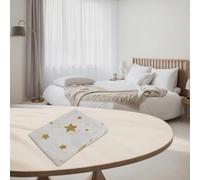 Voilages transparents à motif lune et étoiles pour salon, rideaux en tulle léger pour une diffusion douce de la lumière et de l'intimité (doré)