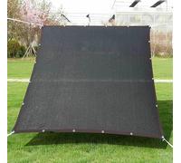 Voile à angle droit - Protection solaire - Auvent - Espacement des trous 1 m avec œillets - Filet d'isolation thermique - Filet d'ombrage pour serre, pergola, jardin, noir - 3 x 5 m