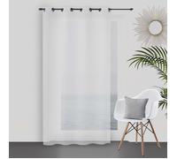 Soleil d'ocre, Dolly Voile à œillets, Polyester, Blanc, 140x250 cm