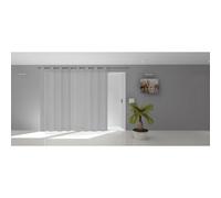 Soleil d'ocre, Dolly Voile à œillets Baie vitrée, Polyester, Gris Clair, 140x250 cm