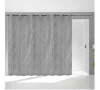 Soleil d'ocre, Voile à Oeillets Baie vitrée 280x250 cm Liane Gris