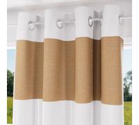 Soleil d'ocre, Voile à Oeillets en cotont lavé 135x250 cm Jute
