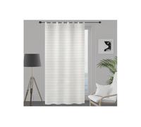 Soleil d'ocre Lina Voilage, Polycoton, Blanc, 140 x 250 cm