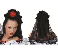 barrette pour cheveux avec voile noir