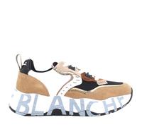 VOILE BLANCHE Baskets en suède et Tissu, Blanc-Beige 39