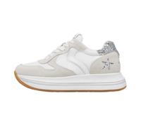 Voile Blanche - Baskets en Daim et Tissu Technique - Femme - Chaussures - Blanc - Taille: 41 EU