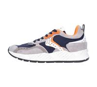VOILE BLANCHE chaussures homme Club18 sneaker in grey suede and blue tech fabric