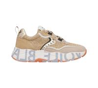 VOILE BLANCHE Baskets en Daim et Tissu Technique, Beige-Platin- 38