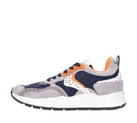 VOILE BLANCHE chaussures homme Club18 sneaker in grey suede and blue tech fabric