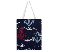 Voile Bleue Tote Bag En Toile Femme Sac À Main Grand Sac À Bandoulière Pour Voyage Shopping 38×46cm