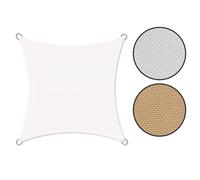 Voile Carré Toile Ombrée Beige MT 2,9x2,9 Polyester pour Jardin Extérieur
