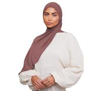 Voile Chic Écharpe hijab pour femme en mousseline de soie de qualité supérieure antidérapante, Dusty Rose., 1 pack