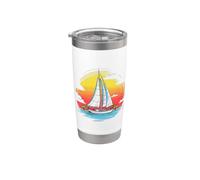 Voile Comic Look Boat Sport Sloop Race Gobelet isotherme en acier inoxydable double paroi