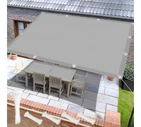Voile d’ombrage 0.6x4m Imperméable Rectangulaire Toile Ombrage Extérieur Filet D'ombrage Bâche Ombrage Polyester Protection UV Solaire pour Jardins Balcons Pergola Terrasse,Gris Clair