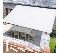 Voile d’ombrage 0.85x4m Imperméable Rectangulaire Toile Ombrage Extérieur Filet D'ombrage Bâche Ombrage Polyester Protection UV Solaire pour Jardins Balcons Pergola Terrasse,Blanc