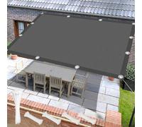 Voile d’ombrage 0.85x7.5m Imperméable Rectangulaire Toile Ombrage Extérieur Filet D'ombrage Bâche Ombrage Polyester Protection UV Solaire pour Jardins Balcons Pergola Terrasse,Gris foncé