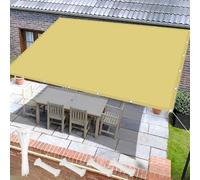 Voile d’ombrage 0.9x9.5m Imperméable Rectangulaire Toile Ombrage Extérieur Filet D'ombrage Bâche Ombrage Polyester Protection UV Solaire pour Jardins Balcons Pergola Terrasse,Jaune