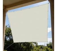 Voile D’Ombrage 1.8 x 2.8 m Polyester Antidéchirure Filet Ombrages Multi Couleur Taille Toiles pour en Plein Air, Jardin Terrasse, Blanc cassé