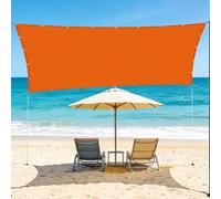 Voile D’Ombrage 120 x 140 cm Toile Imperméable Voile D’Ombrage Respirant pour Patio Jardin Terrasse Extérieur Balcon, Orange
