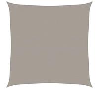 vidaXL Voile d'ombrage 160 g/m² carré gris clair 6x6 m PEHD 4001971