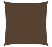 vidaXL Voile d'Ombrage Protection Voile Solaire Voile de Parasol Anti UV Jardin Patio Terrasse Balcon Extérieur 160 g/m² Marron 5x5 m PEHD