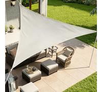 Voile d’ombrage 3x3x3m Triangulaire, Imperméable Toile Ombrage, Premium Tissu Oxford 420D Protection UV, Étanche Déchirements,pour Jardin, Balcon et Terrasse, Câbles de Fixation Inclus, Gris