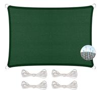 Voile D Ombrage Abri de Jardin 100 x 180 cm, Perméable Une Résistant et Respirant, Anti-Âge, Voile d'ombrage Auvent Extérieur, pour Plein Air, Jardin, Terrasse, Vert Foncé