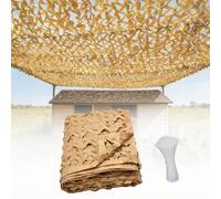 Voile d’Ombrage Filet de Camouflage Sable 8x10m 12x15m 14x20m 3x8m 4x7m 2x8m, Filet de Protection Solaire Anti UV pour Terrasse, Pergola, Jardin, Toile Camouflage Intérieur Extérieur(8m x 12m)
