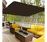 Voile D’Ombrage Rectangulaire 1.6 x 3.3 m Imperméable, Anti-UV Toile Ombrage Exterieur avec Oeillets et Cordons pour Extérieur Camping et Pelouse, Pergola, Brun