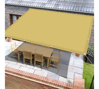 Voile D’Ombrage Rectangulaire 1.6 x 3.3 m Imperméable, Anti-UV Voile Ombrage avec Oeillets et Cordons sans Perçage pour Patio Terrasse Jardin Balcon Extérieur, Couleur Crème