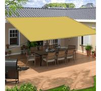 Voile d ombrage Rectangulaire 1.6x4.6m Impermeable, Beige Ombrage Polyester Ombrage Polyester 98% Protection UV avec Oeillets Cordons pour Jardin Terrasse, Camping, Balcon