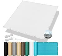 Voile d’ombrage Rectangulaire 100 x 120 cm, Espirante en HDPE, Anti 98% UV Contre Le Vent, Voile d'ombrage Pare-Soleil Rectangle, Voile d’ombrage carré, pour en Plein air, Jardin, Blanc