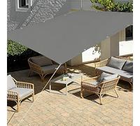 Voile d’ombrage Rectangulaire 100x630cm/1x6.3M Toile D'ombrage Imperméable,ombrage terrasse Exterieur Polyester 95% Protection UV Solaire pour Jardin Balcon Pergola avec Oeillets Gris Foncé