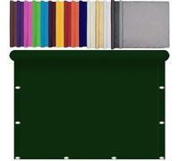 Voile D’Ombrage Rectangulaire 110 x 275 cm Filet Brise Vue UV Protection Résistant Aux Déchirures, Contre Le Vent avec Cordes Fixes pour Patio Terrasse Extérieur, Vert Foncé