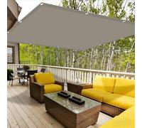 Voile D’Ombrage Rectangulaire 2.4 x 4 m Imperméable, Anti-UV Toile Ombrage Exterieur avec Oeillets et Cordons pour Extérieur Camping et Pelouse, Pergola, Kaki