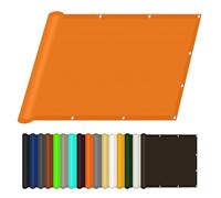 Voile D’Ombrage Rectangulaire 210 x 350 cm UV Protection à 95% Toile Ombrage Imperméable avec Oeillets et Cordons pour Patio Jardin Terrasse Extérieur Balcon, Orange