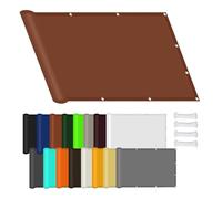 Voile D’Ombrage Rectangulaire 330 x 330 cm Résistant Aux Intempéries Voile Ombrage avec Oeillets et Cordons pour Patio Terrasse Jardin Balcon Extérieur, Rouge Rouille