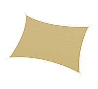 Outsunny Voile d'ombrage rectangulaire 6 x 4 m polyéthylène haute densité Protection UV Beige