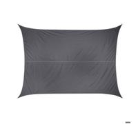 Voile d ombrage rectangulaire ""Curacao"" gris 4x3m en polyester - Hespéride