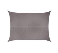 Voile d ombrage rectangulaire ""Curacao"" taupe 4x3m en polyester - Hespéride