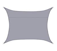 Voile D;ombrage Rectangulaire Imperméable Et Résistante Aux UV, Idéale pour Terrasse, Jardin, Cour, Patio Et Pergola (R 7x13ft/2x4m)