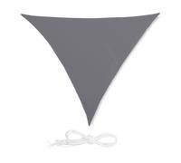 relaxdays, gris Voile d’ombrage triangle diffuseur d’ombre protection soleil balcon jardin UV 4x4x4m toile imperméable, 4 x 4 x 4 m