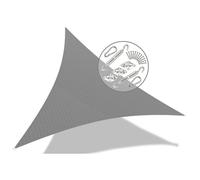 Vounot Voile d'ombrage triangle HDPE 180 g/m² 90% UV 3x3x3 m Kit 19 pcs Gris