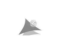 Voile d ombrage triangle hdpe avec 19 pcs kit de montage 5x5x5m gris