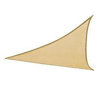 Voile D’ombrage Triangulaire PE Beige avec Corde, Pare Soleil UV | Installation Facile, Résistance Renforcée à Traction, pour Deck et Bassin, Usage Toutes Saisons