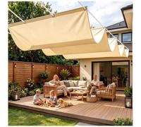 Voile d’ombrage Wave 1.2x7m UV Protection 230g Oxford Balcon terrasse Sable