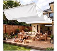Voile d’ombrage Wave 2x4m UV Protection imperméable 230g terrasse Blanc | QUALITÉ PROFESSIONNELLE:Toile haute densité 230g/m² anti-déchirure.S'ajuste en douceur avec cordes polyester durables.