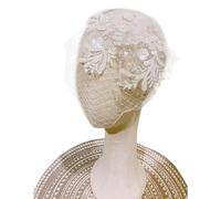 Voile de cage à oiseaux de Style Vintage pour dîner de mariage, chapeau de mariée, bandeau de fête de mariée, en maille de cheveux, couvre-chef de mariée en dentelle