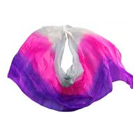 Voile de danse orientale en soie, Écharpe de danse du ventre en soie véritable multicolore plusieurs tailles
